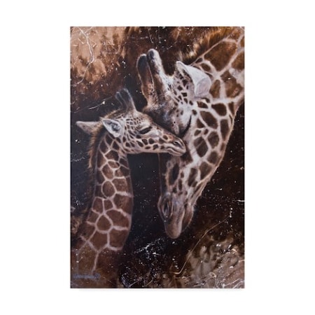 Michael Jackson 'Baby Giraffes' Canvas Art,22x32
